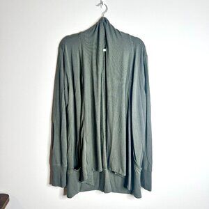 Athleta Pranayama Restore Wrap Oversized Gorpcore Cozycore Gray Green Color Sz L